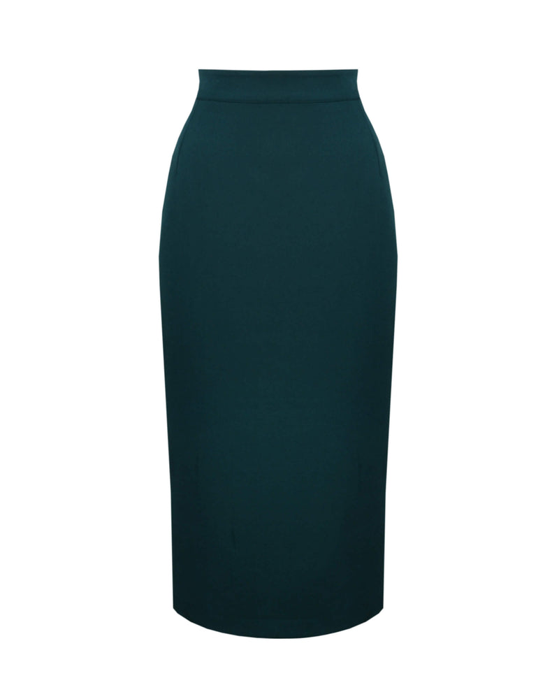 1950s Perfect Pencil Skirt - Bottle Green