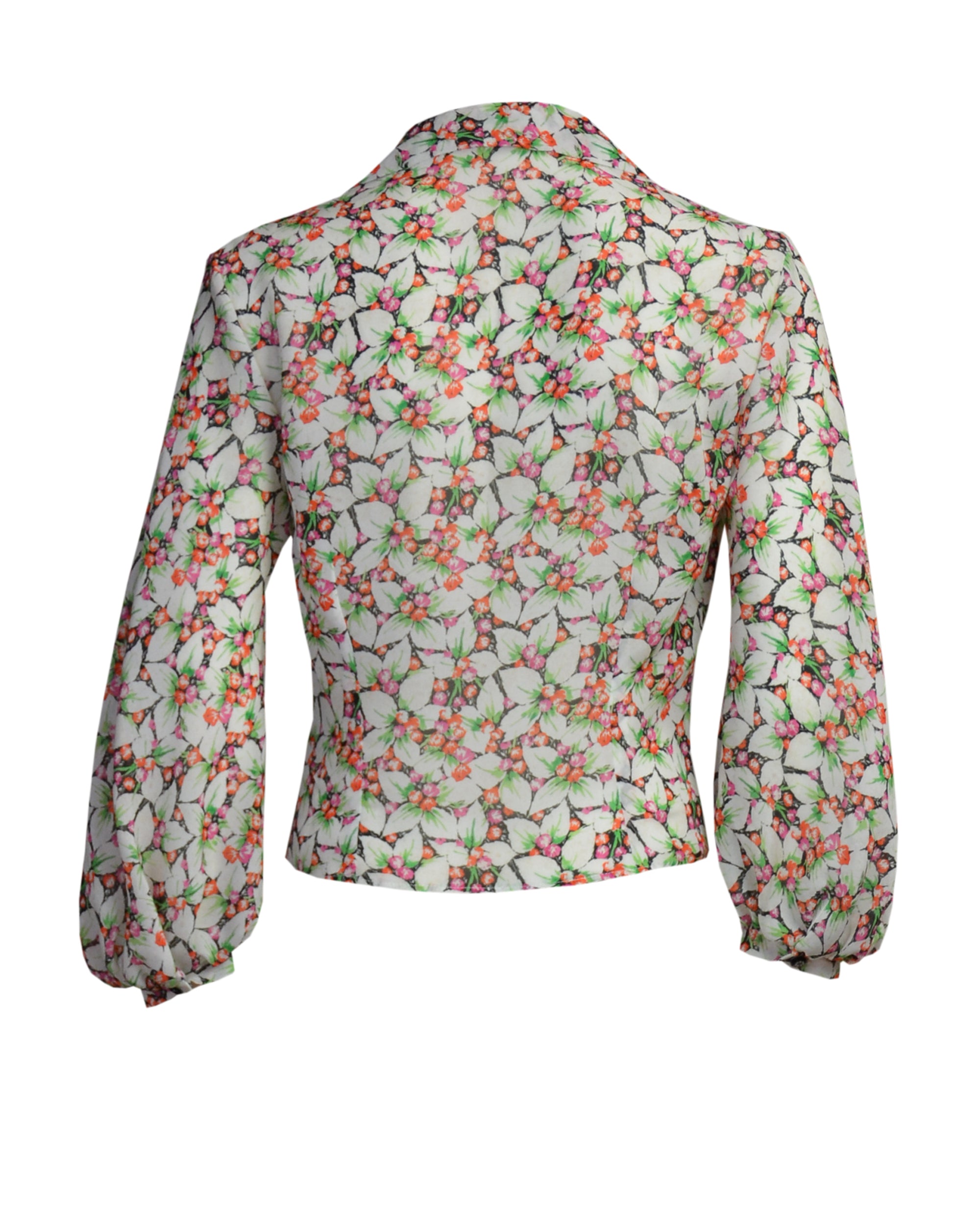 1950s Lola Blouse in Beautyberry Georgette