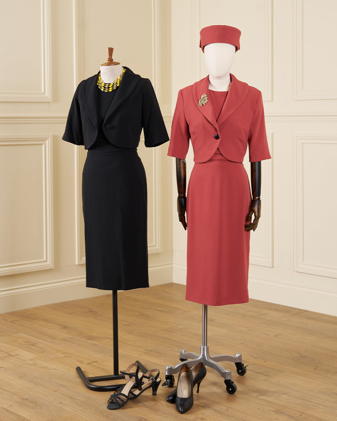 1960s Jackie O Dress & Jacket - Rosewood