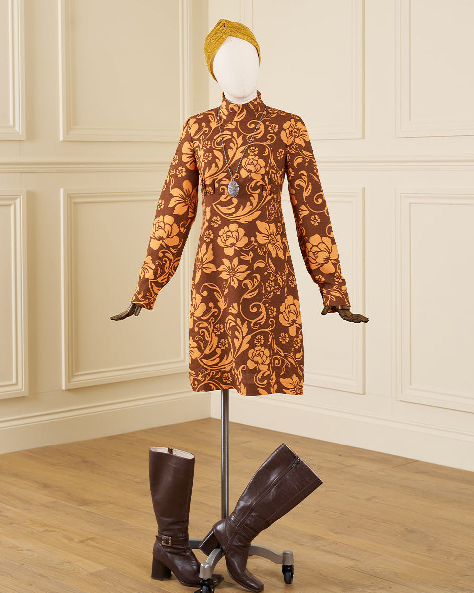 1960s Carnaby Mini Dress - Biba Bloom