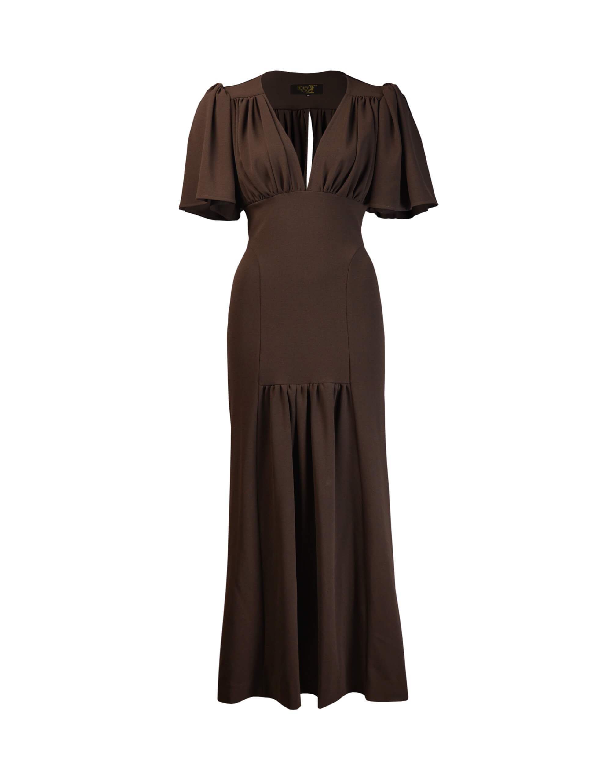 70s Clarke Maxi Dress - Brown