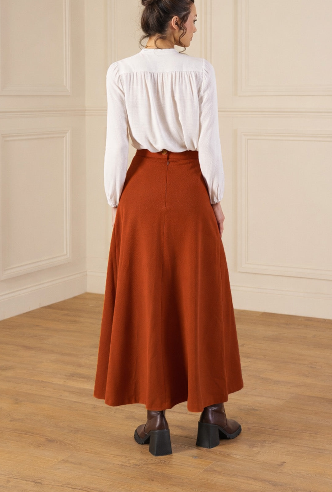 1970s Maxi Skirt - Burnt Orange