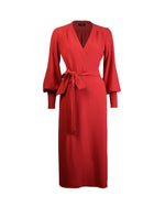 70s Ossie Wrap Dress - Red