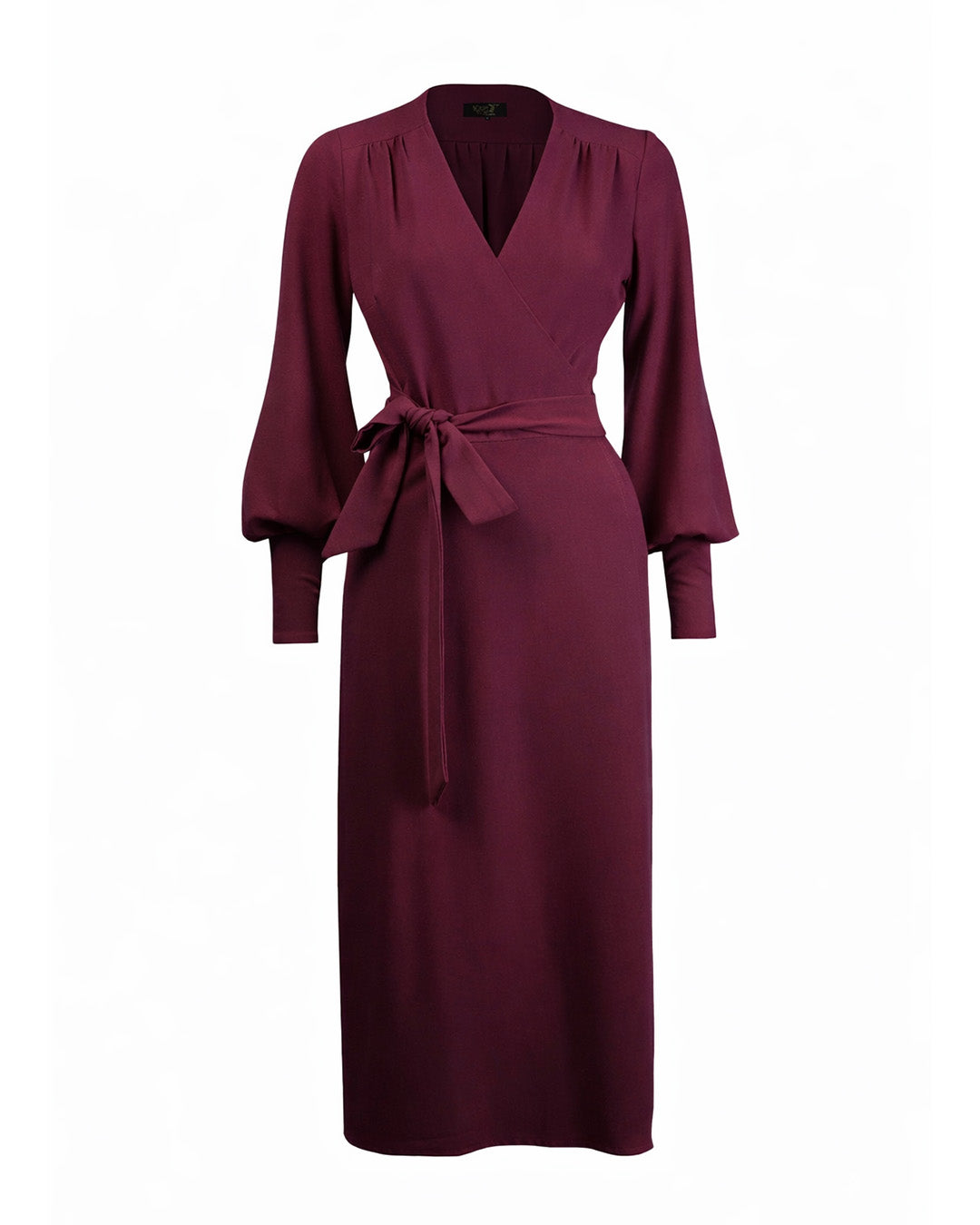 1970s Ossie Wrap Dress - Aubergine - product shot