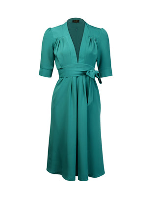 70s Celia Dress - Emerald Green