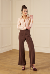 1970s Bianca Soft flare Trousers - Brown