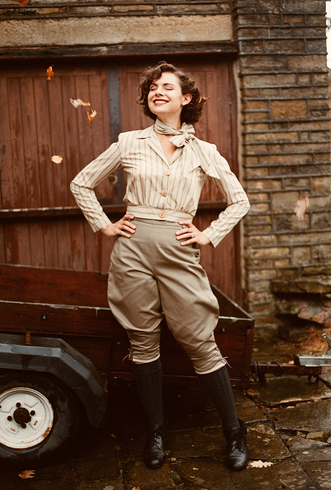 Landgirl Breeches - Stone Cotton Drill