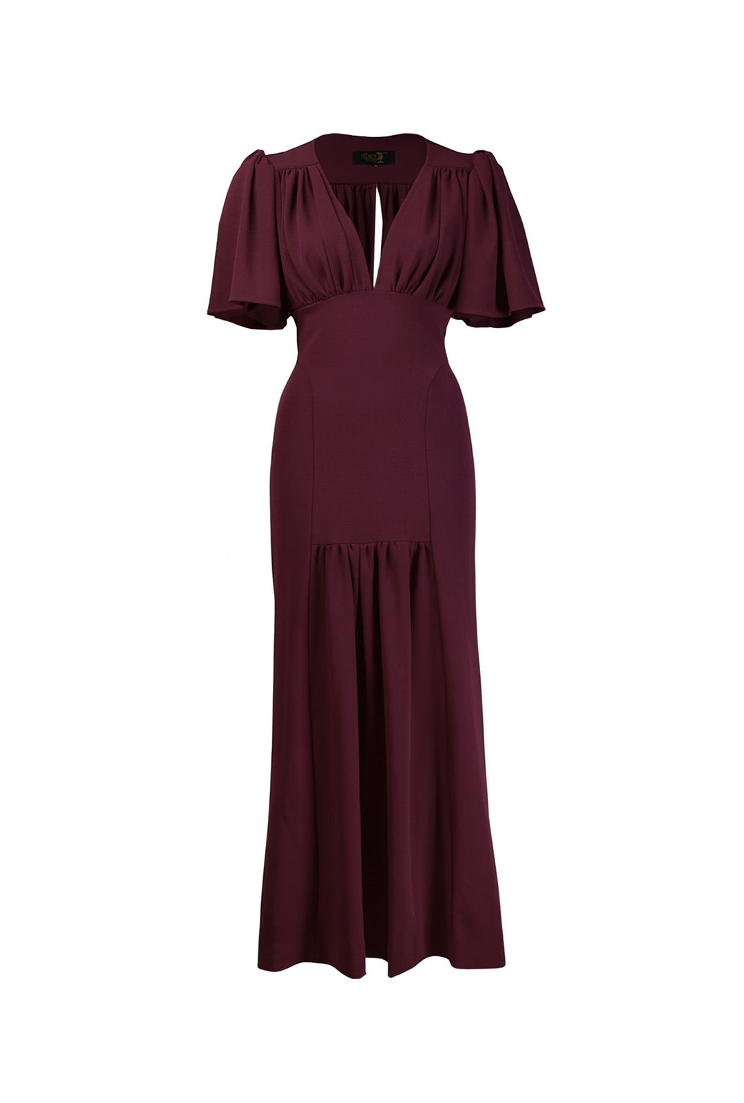 1970s Clarke Maxi Dress - Aubergine - product shot