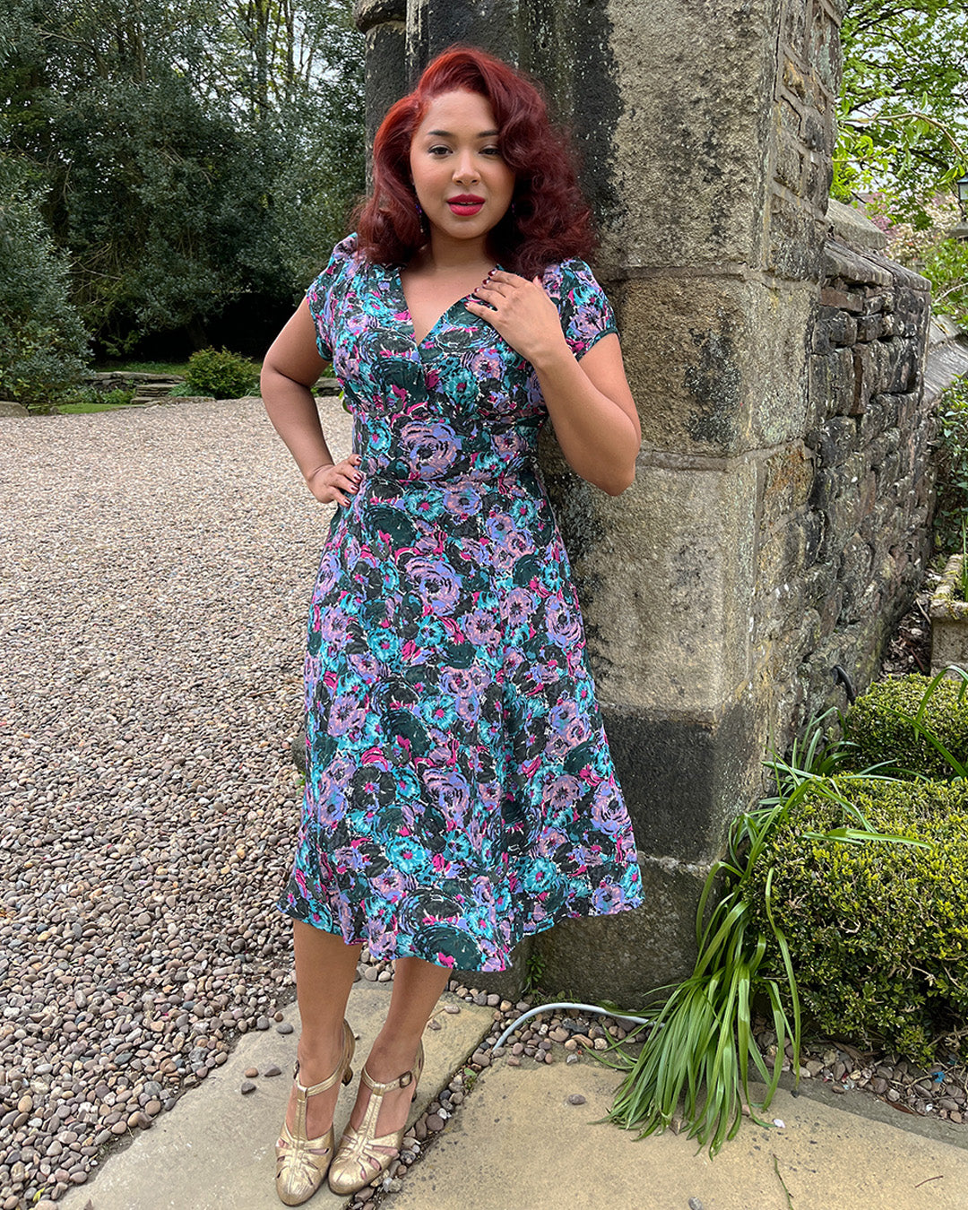 1930s 'Ava' Tea Dress Bloomsbury – House of Foxy