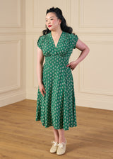 1930s 'Ava' Tea Dress - Dia Deco Emerald
