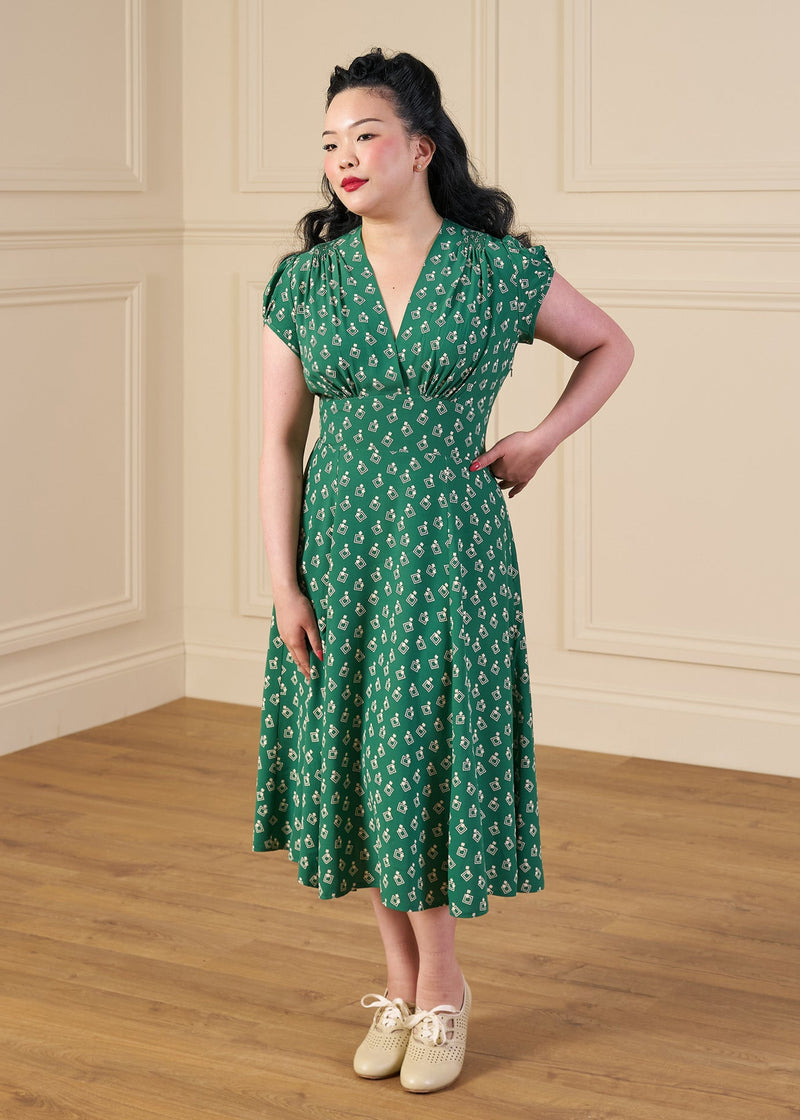 1930s 'Ava' Tea Dress - Dia Deco Emerald