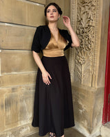 1940s Ava Evening Gown Set - Gold