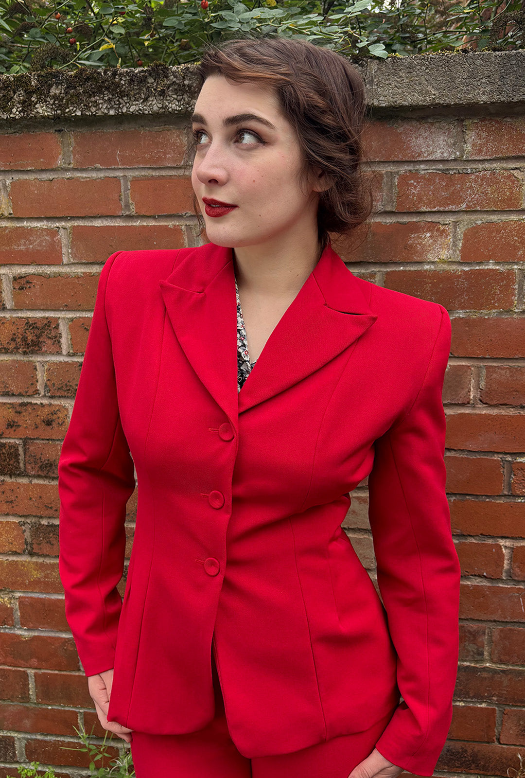 1940s Bacall Blazer in Red