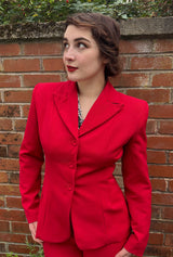 1940s Bacall Blazer in Red