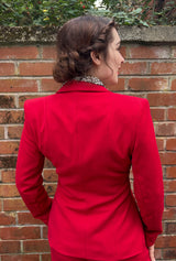 1940s Bacall Blazer in Red