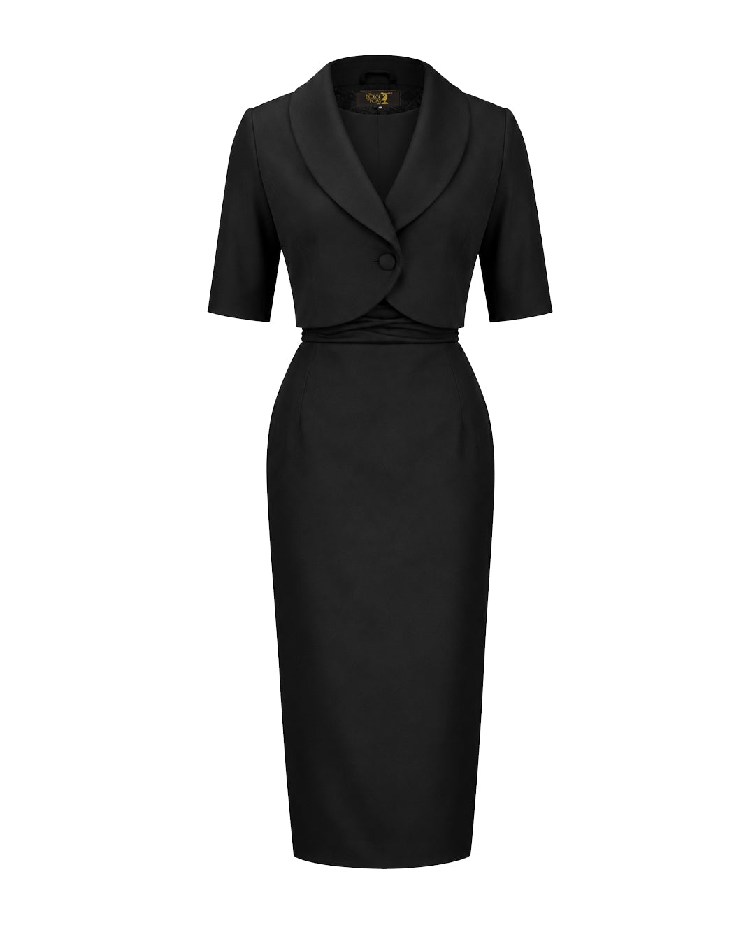 1960s Jackie O Dress & Jacket - Black