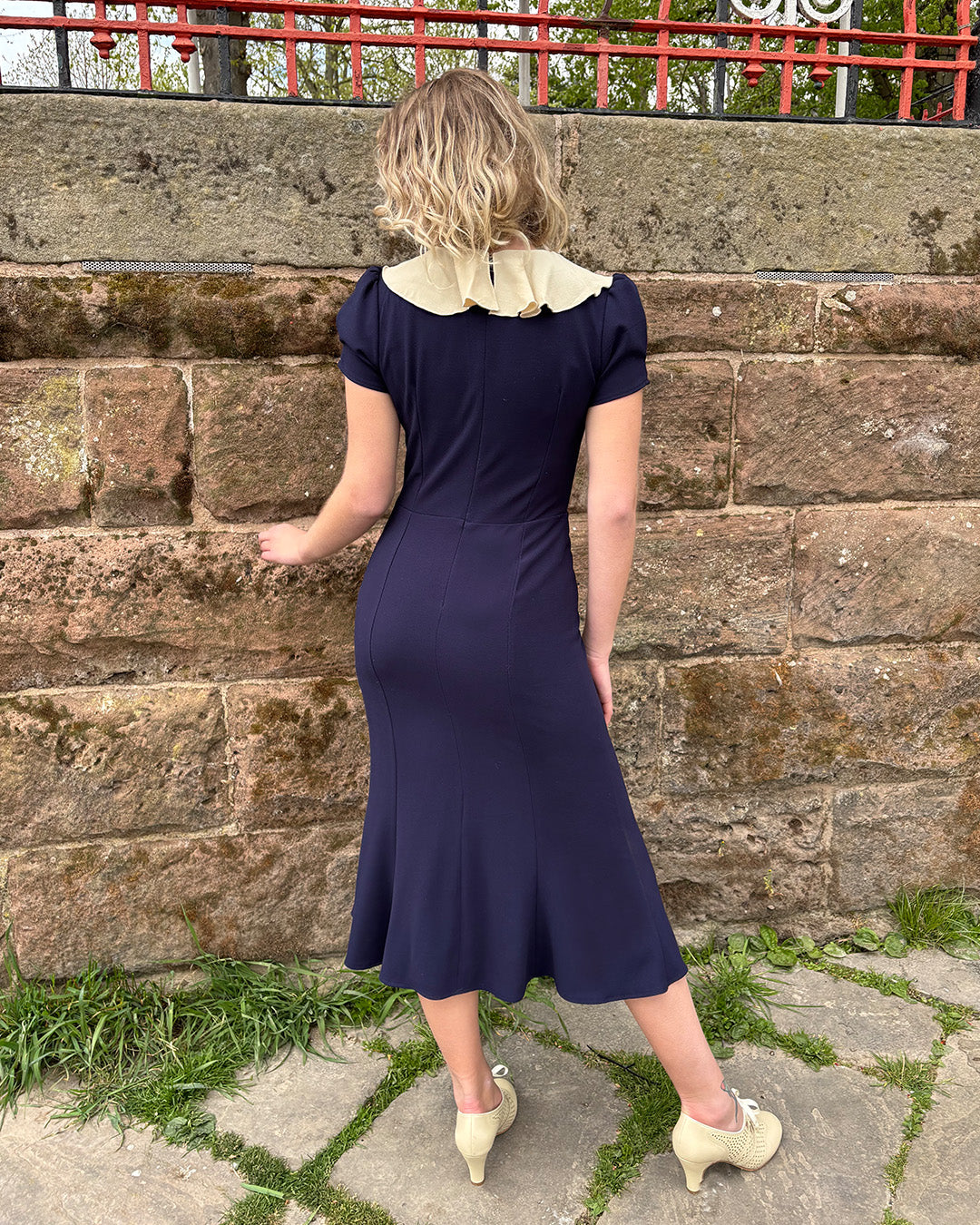 1930s Blondell Dress - Navy