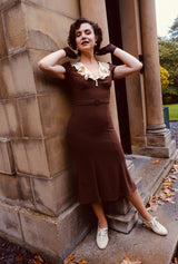1930s Blondell Dress - Chocolate Brown