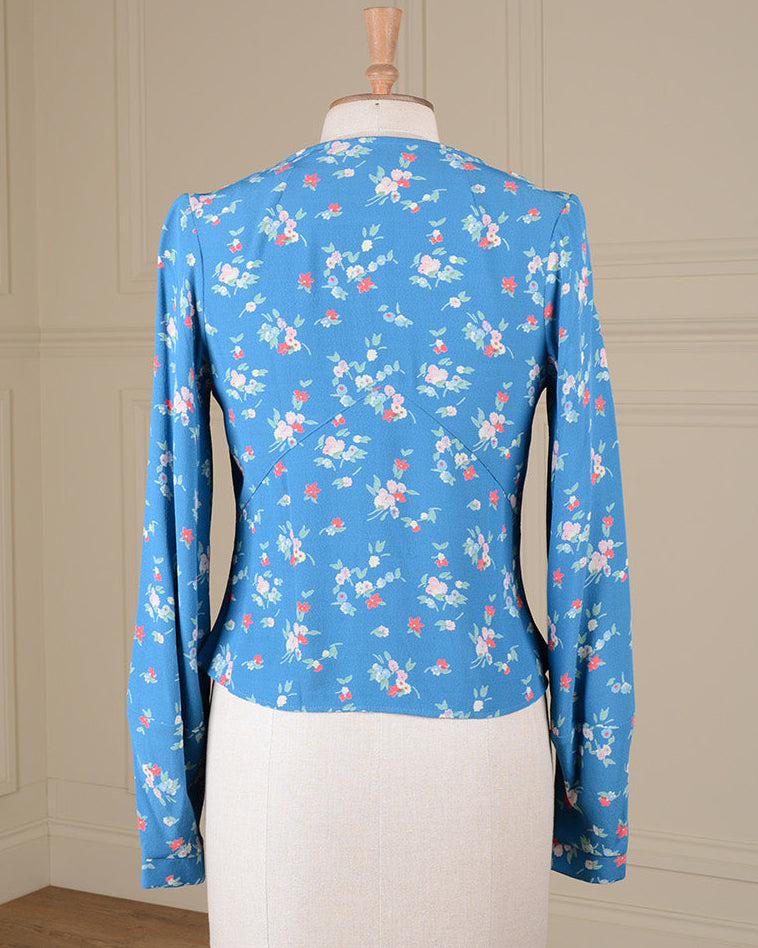 1930s Harlow Cowl Neck Blouse - Sample