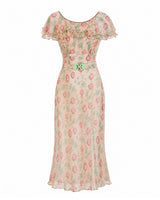 1930s Cissy Dress - Hydrangea Georgette
