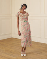 1930s Cissy Dress - Hydrangea Georgette
