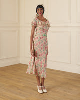 1930s Cissy Dress - Hydrangea Georgette