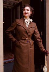 1930s Premium Wrap Coat in Mosswood
