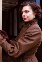 1930s Premium Wrap Coat in Mosswood