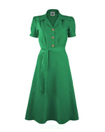 Pretty Retro 40s Shirt Dress - Green