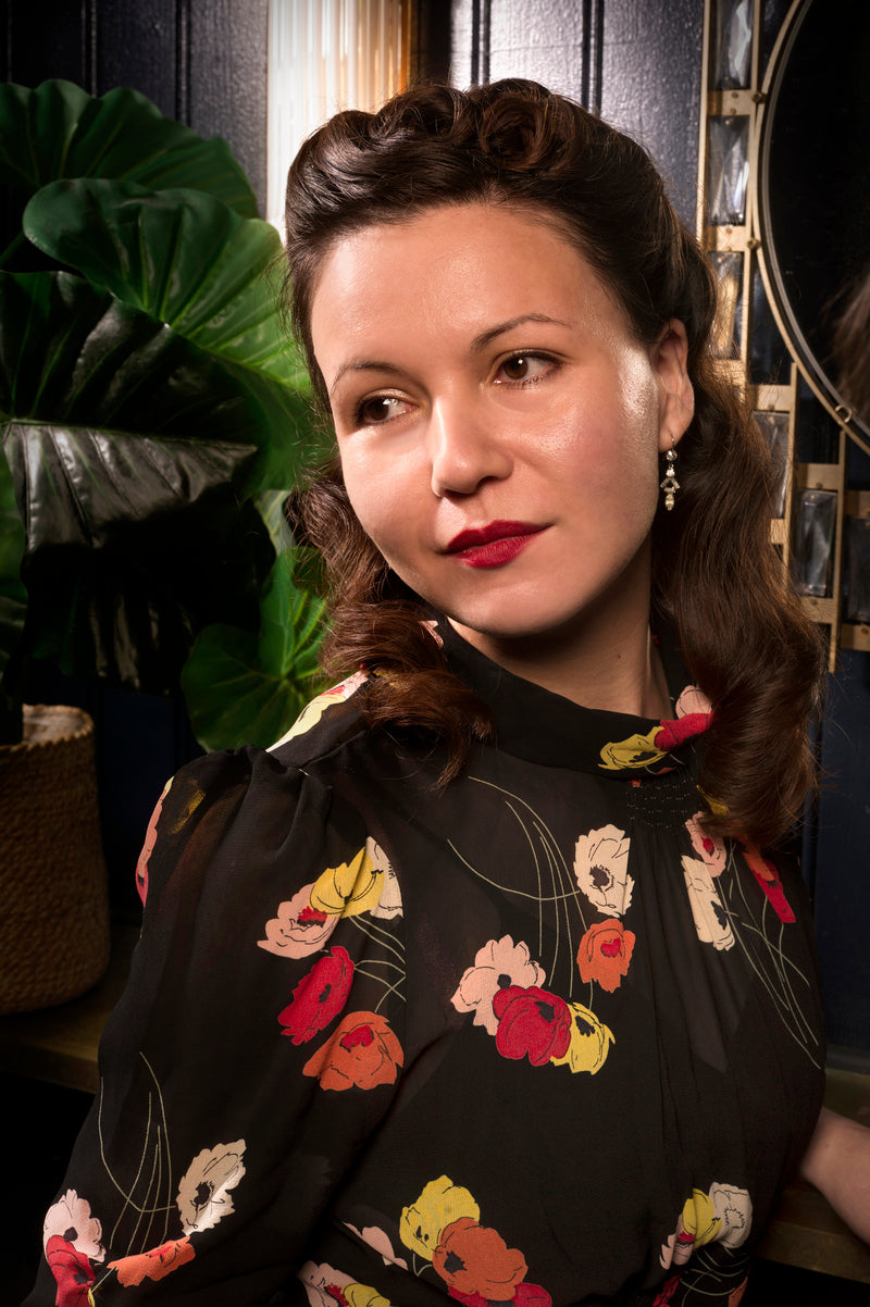 1930s Loretta Bias Dress - Poppy