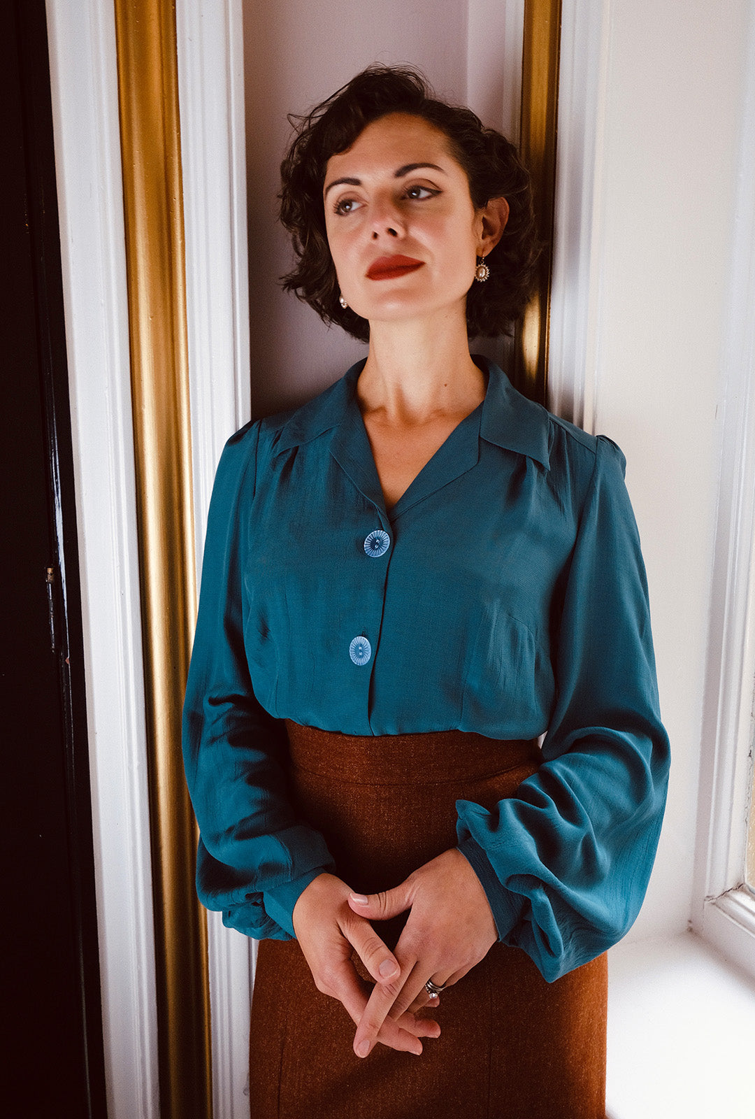 1940s Victory Blouse - Dragonfly