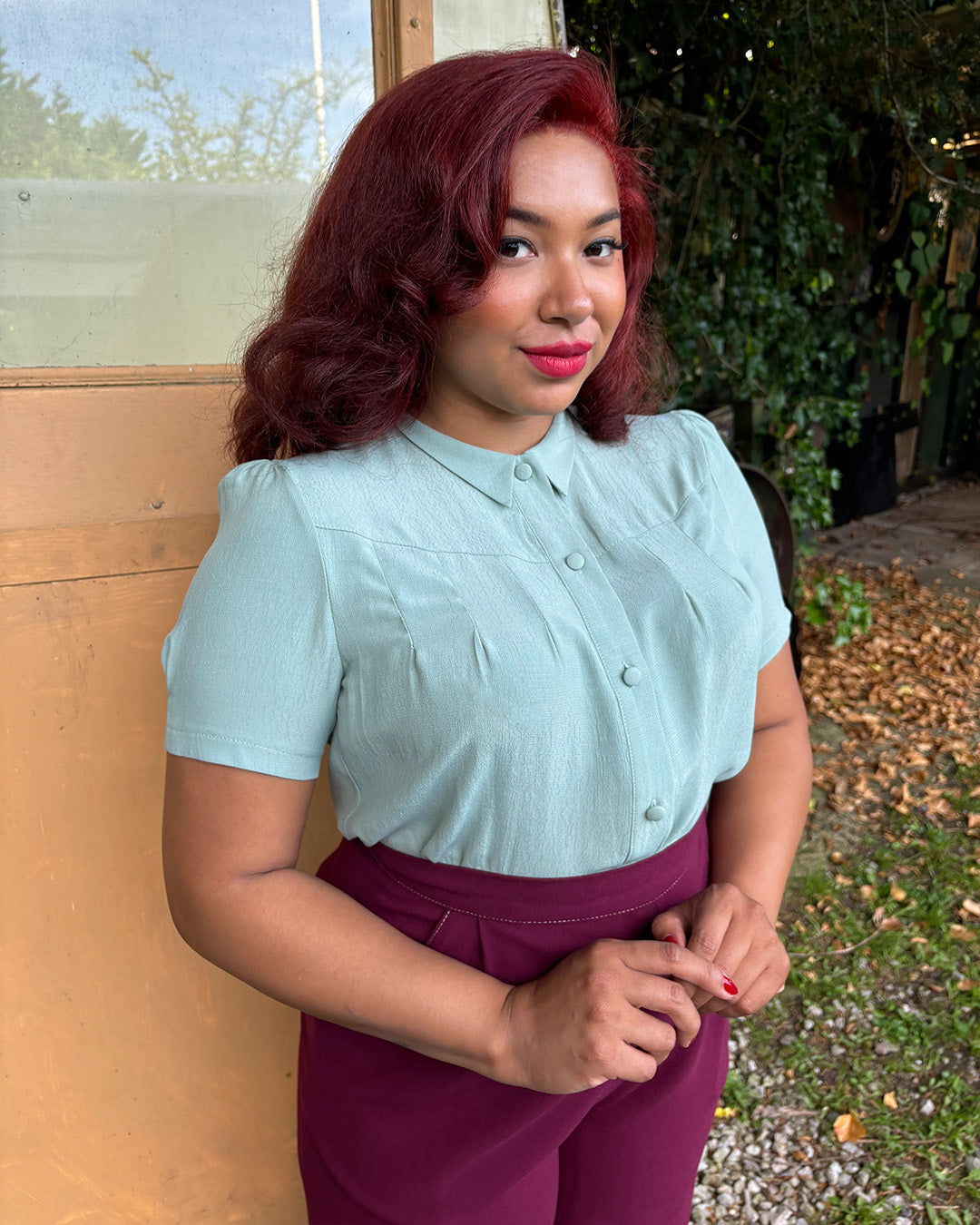 1930s Bonnie Blouse - Duck Egg