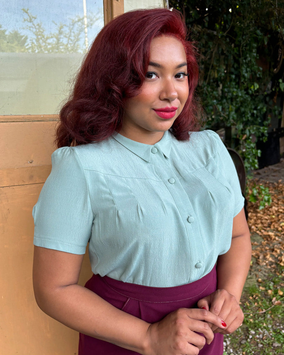 1930s Bonnie Blouse - Pistachio main image 1