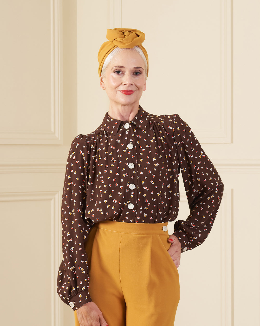 1930s Ellen Blouse - Earth Pearl