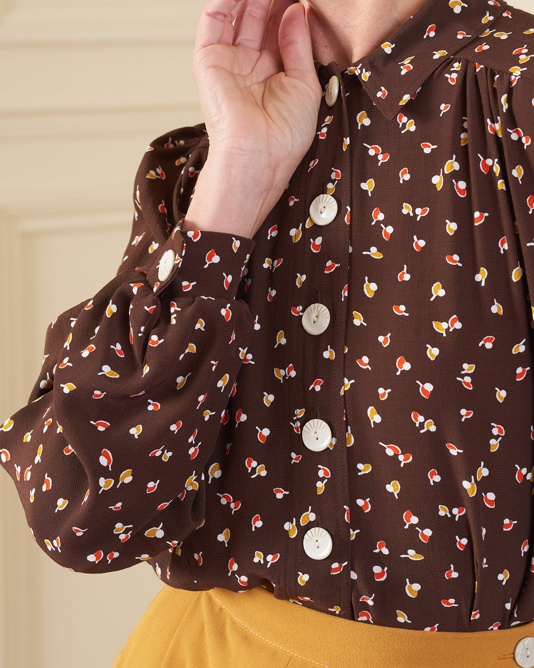 1930s Ellen Blouse - Earth Pearl