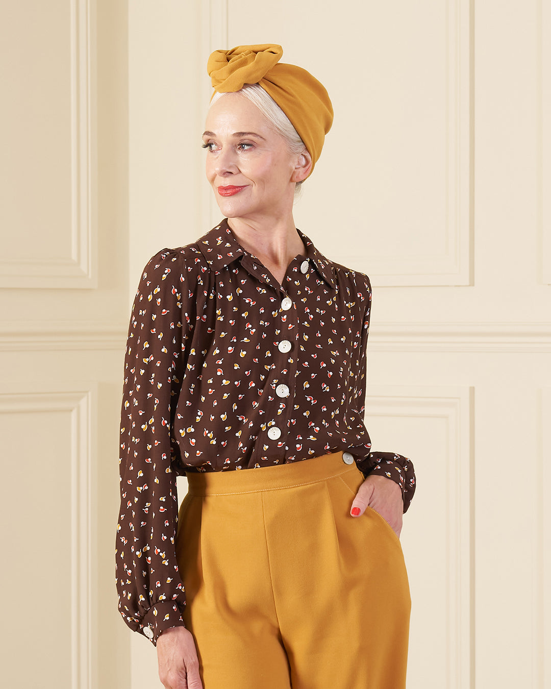 1930s Ellen Blouse - Earth Pearl