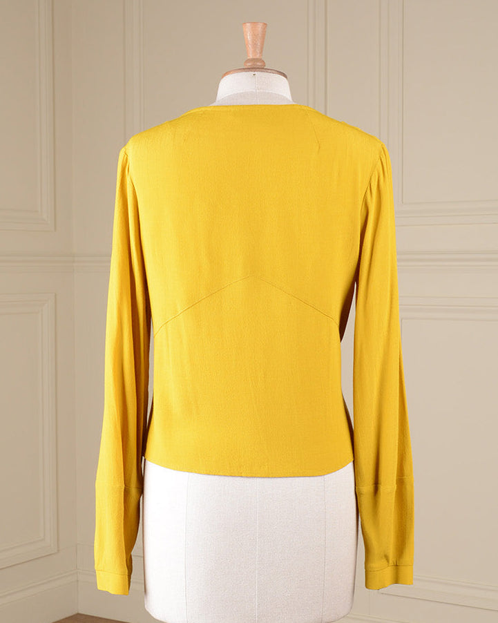 1930s Harlow Cowl Neck Blouse - Sample