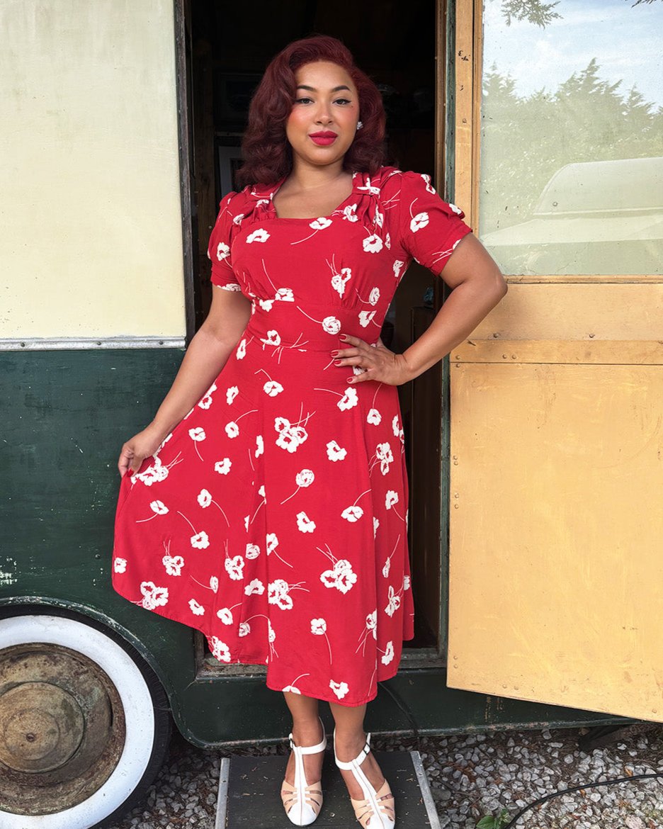 40s Homefront Tea Dress - Ruby Bloom