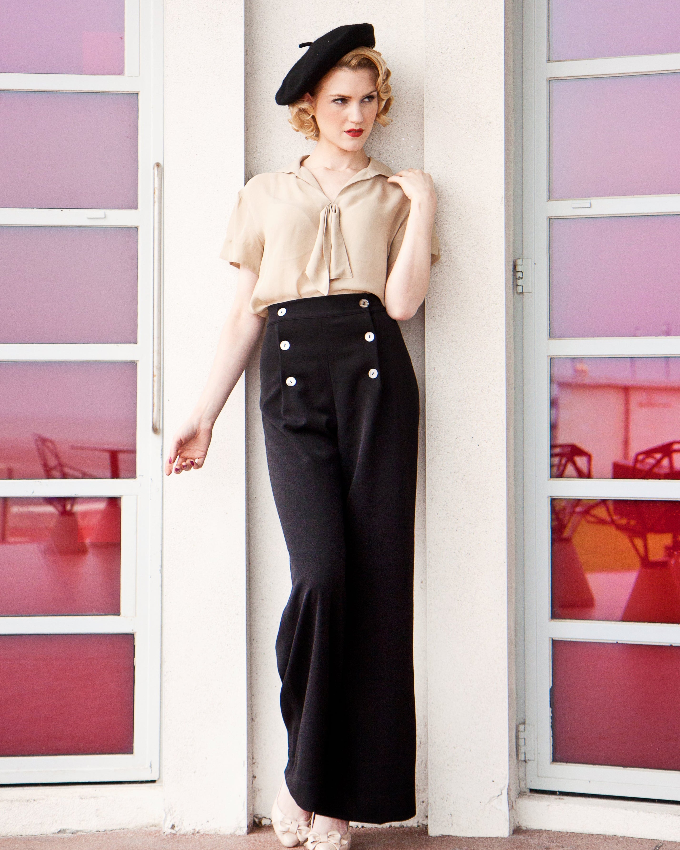 1930s Sailor Pants - Black