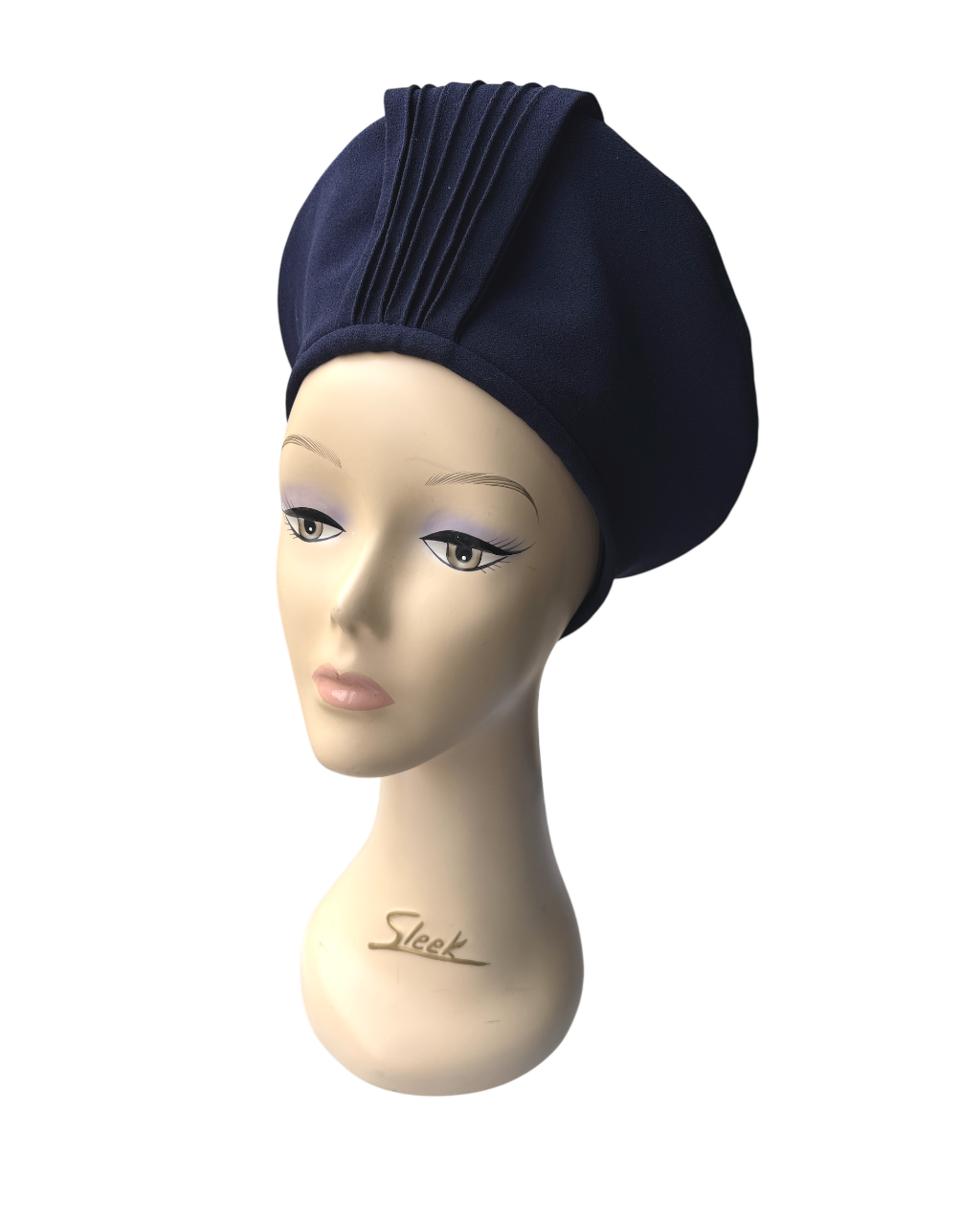 1940s Halo Beret - Navy