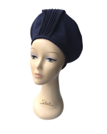 1940s Halo Beret - Navy