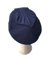 1940s Halo Beret - Navy