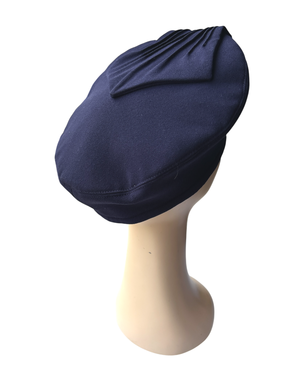 1940s Halo Beret - Navy