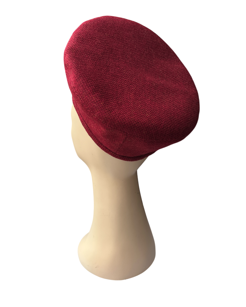 1940s Halo Beret - Ruby Red Wool