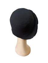 1920s Clara Cloche Hat - Black Velvet