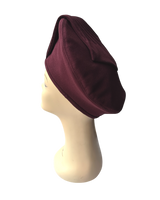 1940s Halo Beret - Aubergine