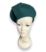 1940s Halo Beret - Racing Green
