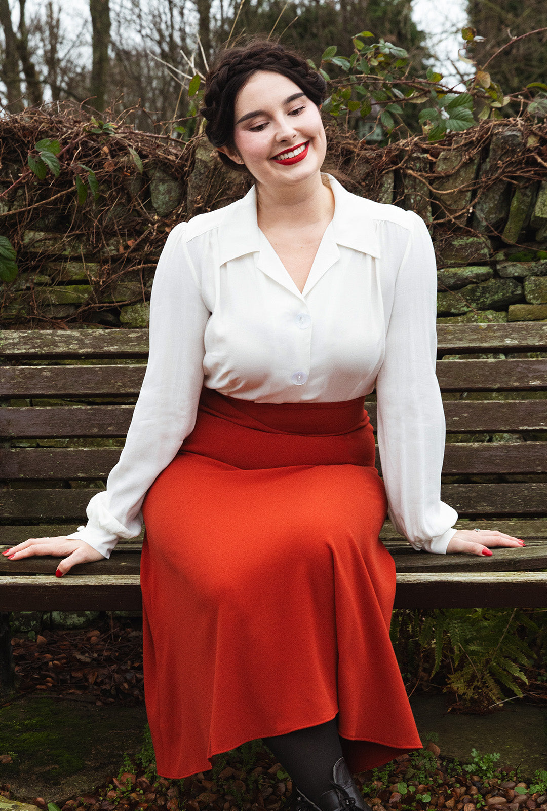 1940s Victory Blouse - Ivory