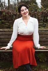 1940s Victory Blouse - Ivory