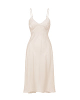 1930s Luxe Bias Cut Slip - Warm Ivory Silk Blend